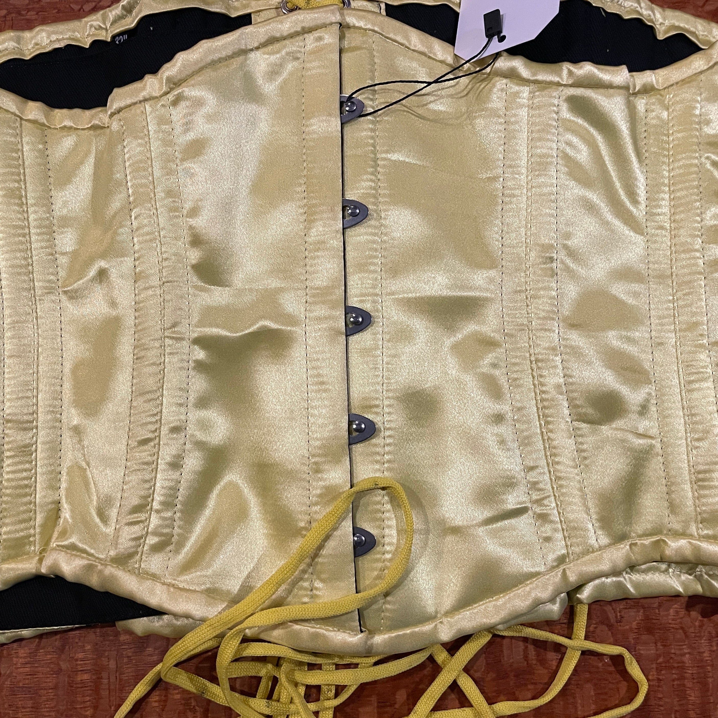 Chartreuse Satin Waspie Sizes 30 & 32