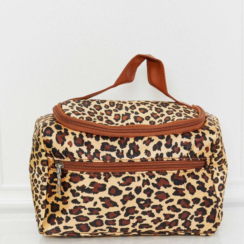 Animal Print Makeup Bag with Handle