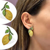 Rhinestone Lemon Earrings