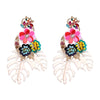 Boucles d’oreilles florales dramatiques