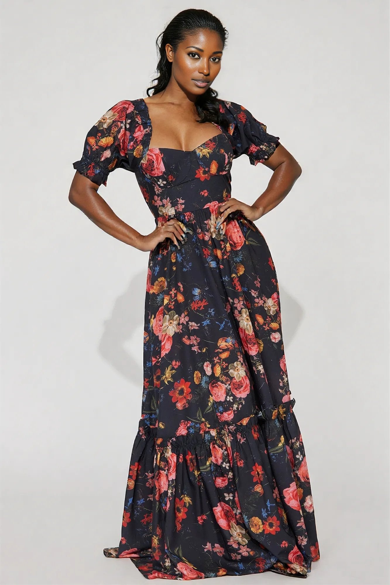 full bloom maxi dress Love In Bloom Maxi Dress Blue / S