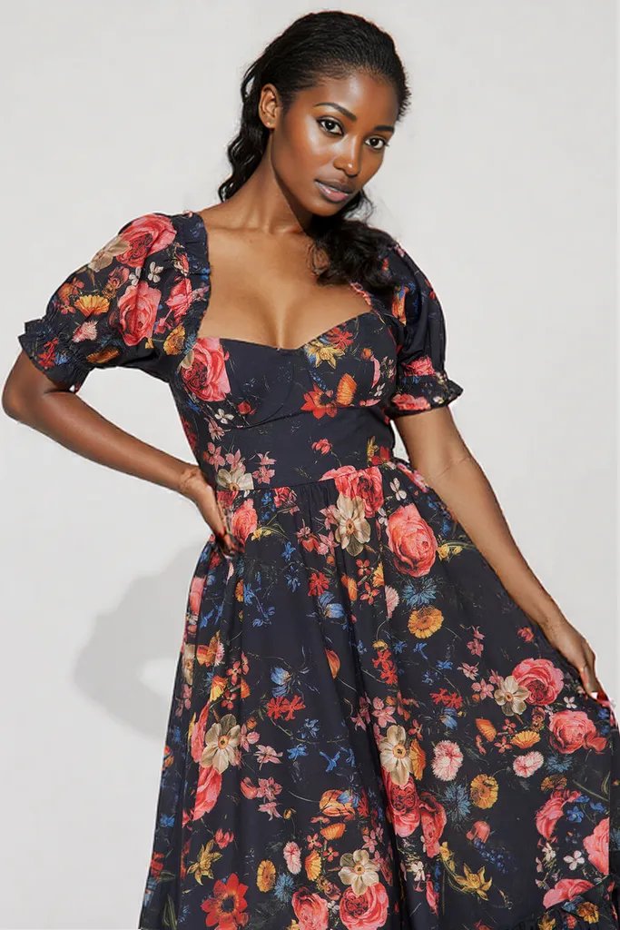 full bloom maxi dress IN FULL BLOOM @Fashionnova Molly Contrast Maxi Dress