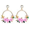 Blooming Pearl Hoop Earrings