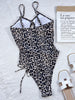Cutout Tie One-Piece Swimsuit - Safari Print Temptation