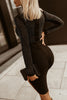 The Saphira Rhinestone Long Sleeve Dress