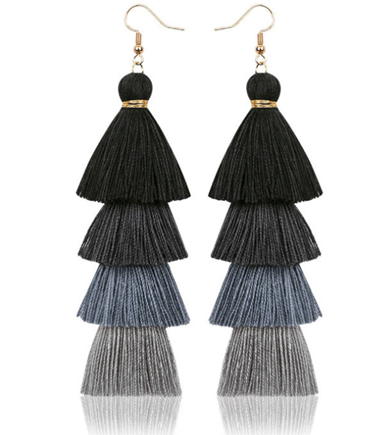 Gradient Tassel Earrings