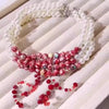 Dripping Red Faux Pearl Bloody Chocker