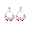 Blooming Pearl Hoop Earrings