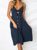 Cutout Smocked Sweetheart-Neck Cami Dress