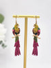 Elegant Perching Parrot Crystal Earrings