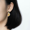 Lemon crystal earrings, female fruit earrings, earrings, and studs