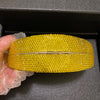 Lemon Shape AB/Gold Rhinestone Small Women Shoulder Bag Luxury Designer Lady Girls Evening Clutches Wedding Party Chain Purse