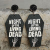 Coffin Shape Wooden Earrings