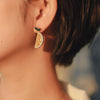 Lemon crystal earrings, female fruit earrings, earrings, and studs