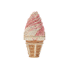 Ice Cream Cone Crystal Minaudiere Clutch