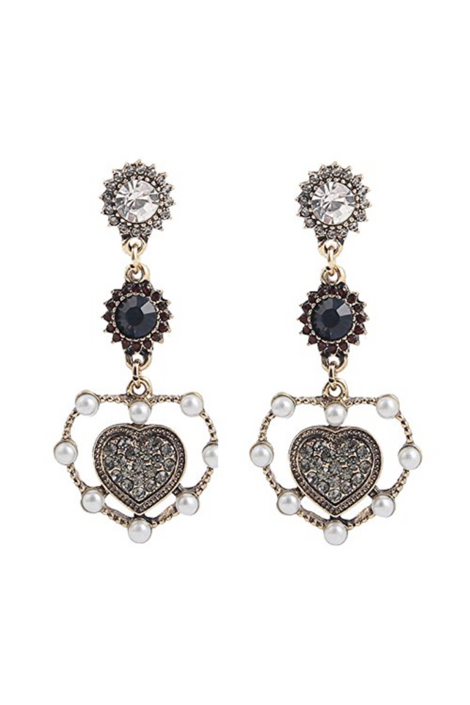 Cœur Noire Pearl Earrings