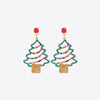 Rhinestone Christmas Tree Earrings