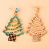 Rhinestone Christmas Tree Earrings