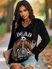 DEAD HUNGRY Skeleton Turkey  Long Sleeve Graphic Tee