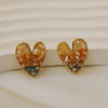 Vintage Heart of The Earth Stud Earrings