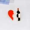 2pcs/set Broken heart wine bottle Brooch