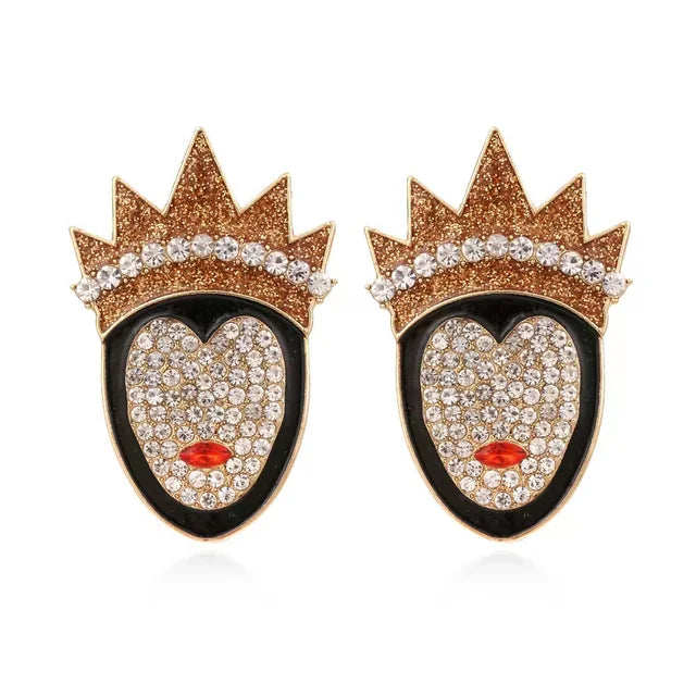 She´s a Villain Rhinestone Earrings