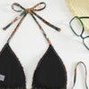 Double tie bikini split swimsuit