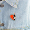 2pcs/set Broken heart wine bottle Brooch