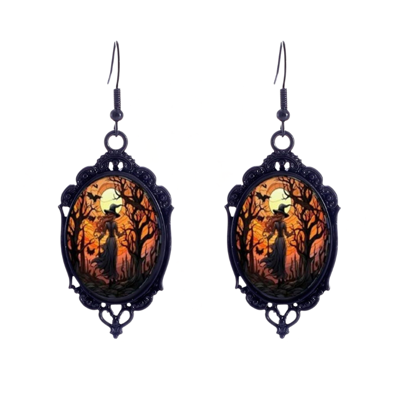 Enchanted Witch Looking Glass Earrings