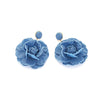 Denim Rose Earrings