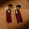 Beaded Chandelier Elephant Earrings