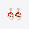 Rhinestone Santa Earrings