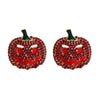 Pumpkin Rhinestone Earrings