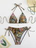 Double tie bikini split swimsuit
