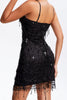 The Estelle Sequin V-Neck Wrap Cami Dress