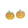 Pumpkin Rhinestone Earrings