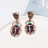 Beetle Rhinestone Earrings