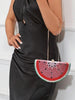 Crystal Watermelon Minaudiere Clutch