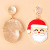 Rhinestone Santa Earrings