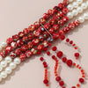 Dripping Red Faux Pearl Bloody Chocker