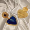 L'Amour Bleu Heart Earrings