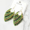 Beaded Leaf Earrings