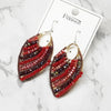 Beaded Leaf Earrings