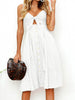 Cutout Smocked Sweetheart-Neck Cami Dress