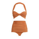 New Halter Bikini Swimsuit and Sarong  bikini set Vacation Swimwear Women Beachwear Bathing Suit