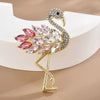 Pink Crystal Flamingo Brooch