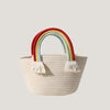 Rainbow In The Clouds Wicker Handbag