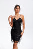 The Estelle Sequin V-Neck Wrap Cami Dress