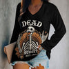 DEAD HUNGRY Skeleton Turkey  Long Sleeve Graphic Tee