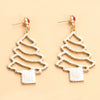 Rhinestone Christmas Tree Earrings